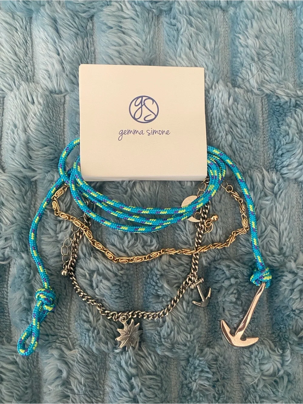Gemma Simone Voyage Set of 3 - 1- Wrap, and 2 Ankle Bracelets NWT